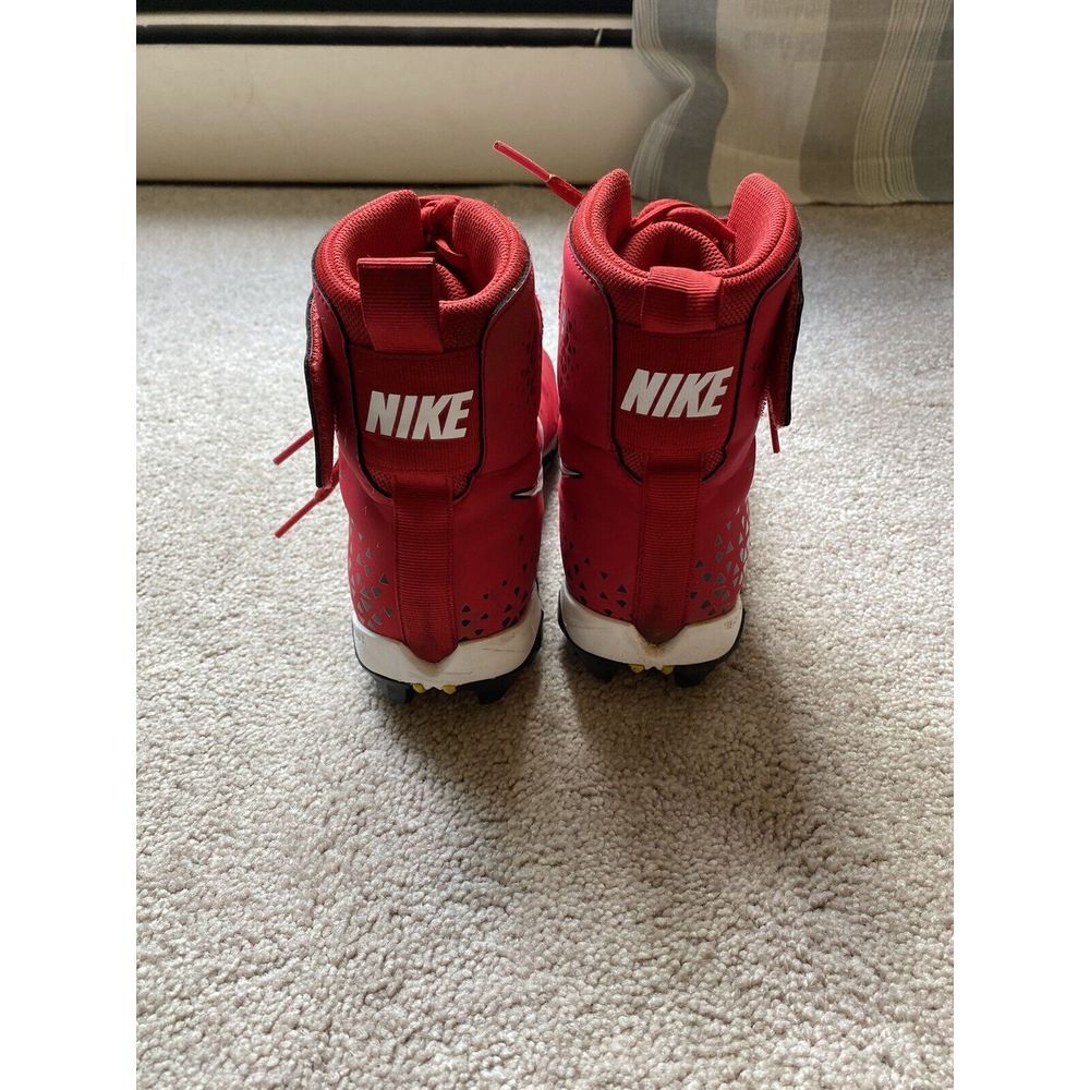 🔥🔥Nike Force Beast Shark Red Black White Football Cleat Men's 9 Strap 880109 - Picture 4 of 6